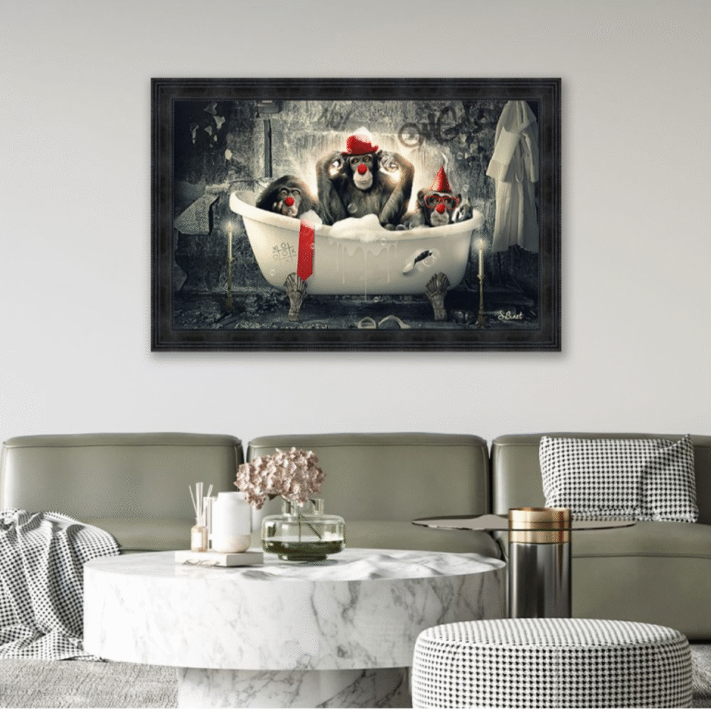 Tableau Singes Clowns by Sylvain BINET – Image 2